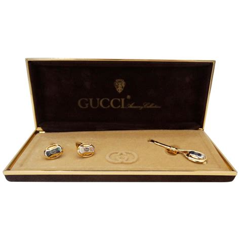 gucci tie clip replica|vintage gucci cufflinks.